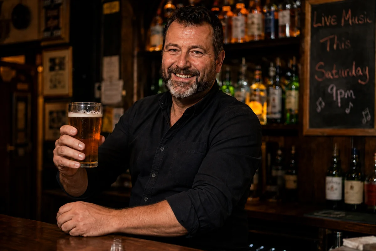 Behind the bar